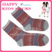 Lovely Jacquard Kniting Cotton Baby Socks With Hand Link