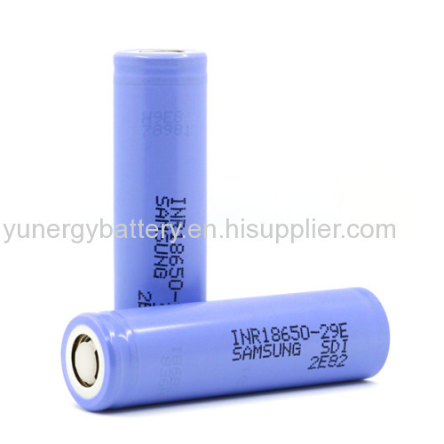 High drain Samsung INR18650-29E(9A discharge) 2900mah for li ion battery icr18650 18650 battery pack for electric vehicl