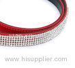 Custom made Red Diamonds PU Leather Dog Pet Collars Leash XS M L Size