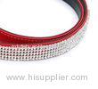 Custom made Red Diamonds PU Leather Dog Pet Collars Leash XS M L Size