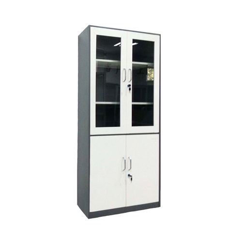 Simple Design 2 Glass Door Steel Office Filing Cabinet