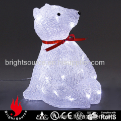 acrylic light red knot bear