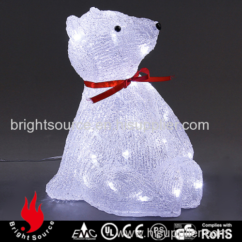 acrylic light red knot bear