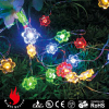 mini battery operated lights with multi color flower decoration