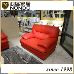 Modern new design sectional sofa red leather sofa