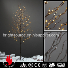 Warm White Lights Star Tree Brown Branches Twig Tree With Lights