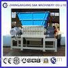 Two Reducers Shredding Bag PVC Crusher Machine , PVC Shredder Machine Double Shaft
