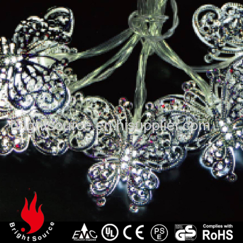 silver iron butterfly cold white LED string decorative light
