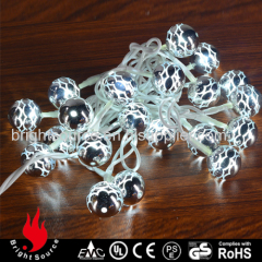 plastic scale ball cold white LED string decorative lights