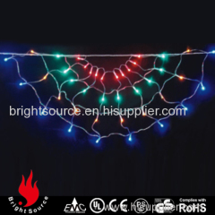 Fan shaped outdoor net lights