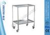 Two Layer Stainless Steel Medical Instrument Trolley Cart for Treatment