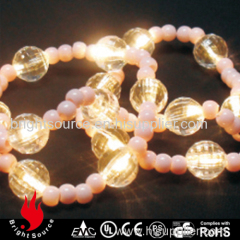 Pink pearl decorated Mini LED string lights