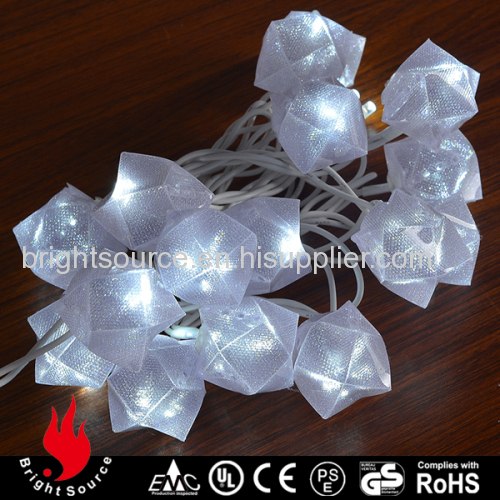 PVC polyhedron box cold white LED string decorative lights