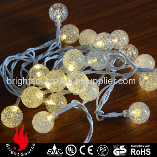 acrylic bubble ball warm white LED string decorative lights