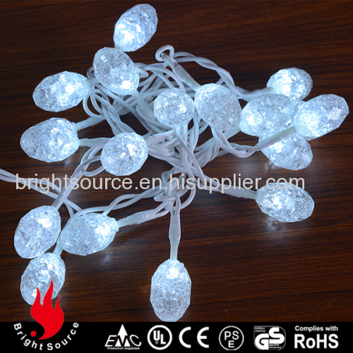 20L acrylic crackled ball cold white LED string decorative lights