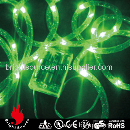Green mini lights battery operated fiber tube string lights