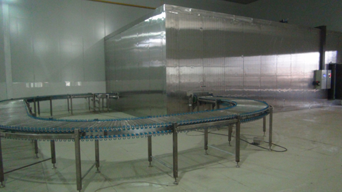 the fast freezing conveyor