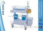 ABS Medical Trolleys IV Treatment With Anti Slip Casters Plastic Medical Cart