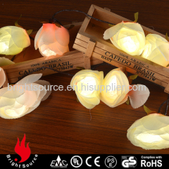 artificial flower warm white LED string decorative lights