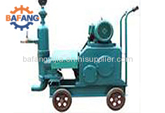 Single cylinder piston grouting pump