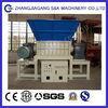 Rubber Tire Waste Recycling Equipment Double Shaft Shredder CE / ISO