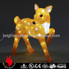 vivid led sculpture yellow sika deer