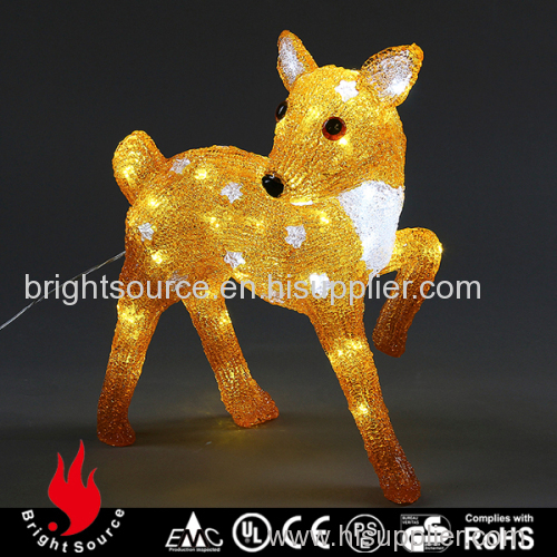 led sculpture yellow sika deer