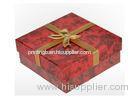 Jewelry Luxury Ribbon Recycled Cardboard Gift Boxes , Fancy Paper Box