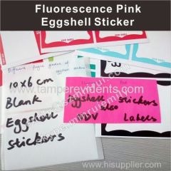 Custom fluorescence pink color fragile eggshell vinyl graffiti stickers