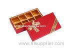 Dots Printing Trays Insert Red Recycled Cardboard Gift Boxes For Chocolate