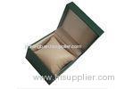 Green Square Handmade Plastic / Cardboard Display Boxes For Watches