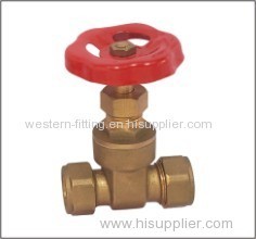 Brass Gate Valve Compression End