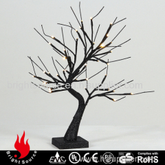 Lighted artificial bonsai tree