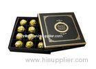 Classical Black Recycled Cardboard Gift Boxes packaging Chocolate