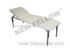 White Medical Patient Hospital Examination Table With Stainless Steel Round Tube