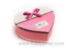 Heart Shape Lovely Gift Box Cardboard Bow Knot Gift Box For Girls