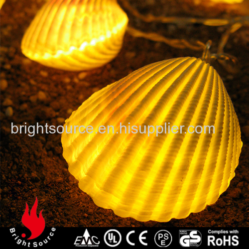 natural seashell warm white LED string decorative lights