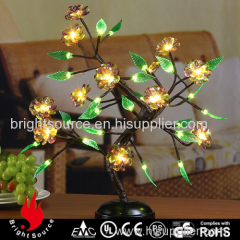 Lighted crystal bonsai tree