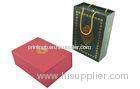 Professional Gold Stamping Luxurious Cardboard Wine Gift Boxes With Rope Handle