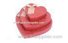 Foldable Red Cardboard Gift Boxes , Cardboard Heart Shaped Chocolate Box