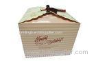 Flat Shipping Paper Packaging Wedding Cake Boxes With Exquisite Ribbon