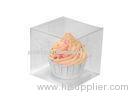 Fashional Clear Plastic Cupcake Boxes / Foldable Plastic Boxes Packaging