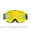Double Lens No Fog Kids Snowboarding Goggles for Girls , Yellow / Blue / Green