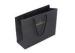 Stamping Logo Cotton Handle Black Paper Shopping Bags For Women 250gsm