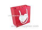 Matte Lamination Personalized Paper Carrier Bags With Heart Shaped Printing