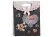 Matte Chocolate Colored Paper Bags With Handles , Velcro Stand Up Bag With Bow