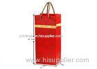 Wine Bags Red Gold Tree Heavy Paper Gift Holiday Christmas Strong Handles