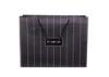 Black stripe Matte Lamination Colored Paper Bags With Handles