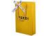 Unique French Style Art Paper Gift Bag With Silver Foil Ribbon