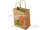 Brown craft Colored Paper Bags With Handles for christmas gift